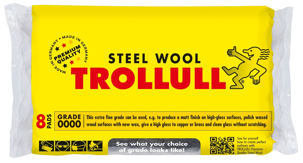 Trollull Coarse Medium Fine Extra Fine Steel Wool 0000 to 3 Various Grades 